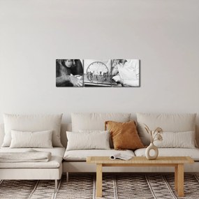 Obraz - Cyrk 2 (z zegarem) (90x30 cm)