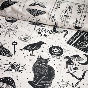 Czarno-beżowa pościel dwuosobowa 230x220 cm Enchanted Witchcraft – Catherine Lansfield
