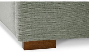 Szare tapicerowane łóżko dwuosobowe ze stelażem 140x200 cm Dreamer – Scandic