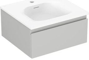 Mexen Orio szafka łazienkowa 50 cm z umywalką Vela, 1 szuflada, szara mat/biała mat - 91A10-05023-1-BF62-W23M01