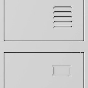 Szafka socjalna ubraniowa BHP szara: 6-drzwiowa IGOR, 900 x 1850 x 450 mm