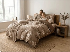 PrzytulneMieszkanie.pl PrzytulneMieszkanie.pl Pościel z mikroflanelu BRONIVA brązowe Rozmiar pościeli: 70 x 90 cm | 140 x 200 cm