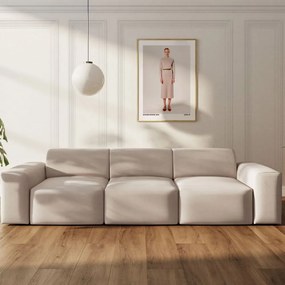 Beżowa aksamitna sofa 285 cm Villet – Rodier