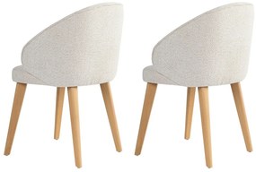 Zestaw krzeseł do jadalni Bentley White and Light Oak, 2 szt.
