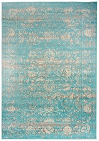 Turkusowy dywan w stylu vintage H0-T38