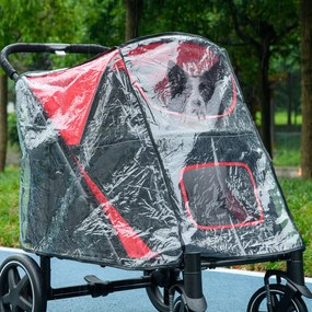 PawHut Osłona przeciwdeszczowa do wózka dla psa, daszek przeciwdeszczowy z tylnym wejściem i rzepami | Aosom PL