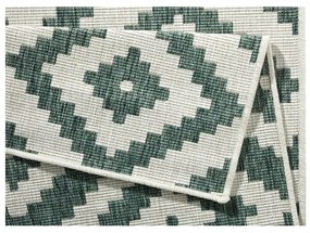 Zielono-kremowy dywan dwustronny NORTHRUGS Malta, 80x150 cm