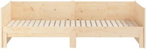 Łóżko rozsuwane z naturalnego drewna 2x(80x200) cm - Eluwin 3X