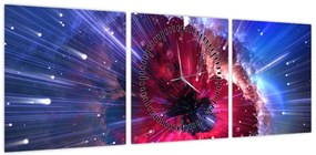 Obraz - Energia Wszechświata (z zegarem) (90x30 cm)