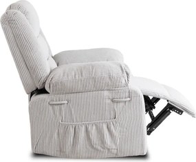 Fotel Rozkładany z Podnóżkiem ARTURO Szary Nowoczesny