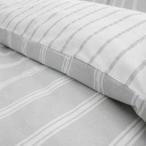 Szara bawełniana pościel dwuosobowa 230x220 cm Ashford Stripe – Bianca