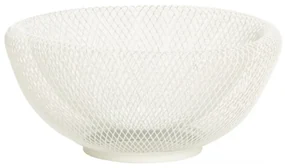 Kosz na owoce z białego metalu Ø 25 cm