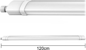 Wodoodporna lampa sufitowa LED 120 cm 60 W 6000 lm IP65 4000 K