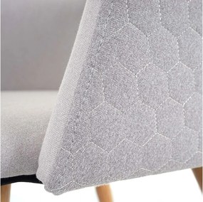 Krzesło do jadalni MCW-D71 (zestaw 6 sztuk),  jasnoszary