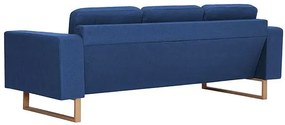 Granatowa elegancka trzyosobowa sofa - Williams 3X