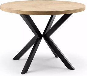 Okrągły stół rozkładany Argan o średnicy 90 / 100 /120 cm z stalowymi nogami i blatem z płyty laminowanej w wielu kolorach