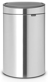 Stalowy kosz na śmieci do segregacji odpadów otwierany na dotyk w kolorze matowego srebra 33 l Touch Bin Recycle – Brabantia
