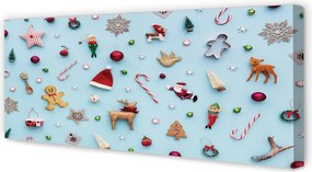 Obraz drukowany na płótnie Bombki, Dekoracje i Słodycze