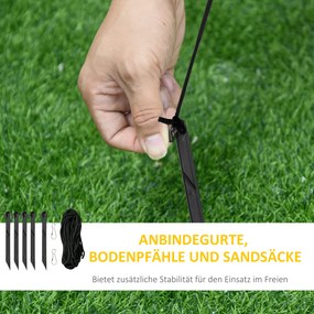 HOMCOM Nadmuchiwana dekoracja świąteczna z psem 180 cm LED, samopompująca | Aosom PL