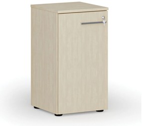 Szafa biurowa niska z drzwiami PRIMO WOOD, 400 x 420 x 740 mm, brzoza