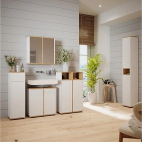 Zestaw mebli łazienkowych biały/artystyczny 60x30x62 didi