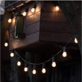 Solarny łańcuch LED ściemnialny STARLIGHT NEO 10xE27/3,7V 2700K IP54 1200 mAh 11,5m + pilot