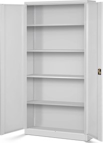 Szafa biurowa na akta wysoka Jan H 90x40x195 cm szara
