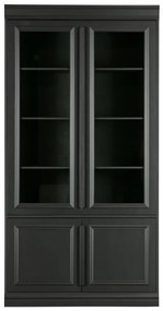 Czarna witryna z litego drewna sosnowego 110x215 cm Organize – BePureHome
