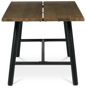 Stół do jadalni z litego drewna 180 x 90 cm, orzech