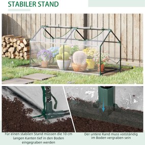 Outsunny Szklarnia Foliowa z Okienkiem do Uprawy Pomidorów PE Przezroczysta Skrzynia Inspekcyjna 119x60x60cm | Aosom PL