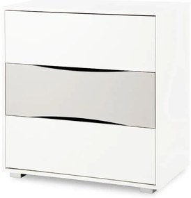 Komoda dla dzieci PATI 80cm biała/szara z przewijakiem LITTLE SKY