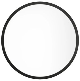 Lustro okrągłe ścienne dużych rozmiarów z drewna paulowni - śr. 150 cm - Czarny - ZANG