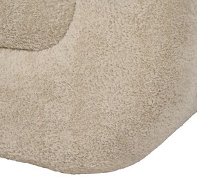 Beżowy puf z materiału bouclé – Ixia