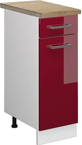 Szafka dolna do kuchni czerwony połysk 30x60x81.6 r-line
