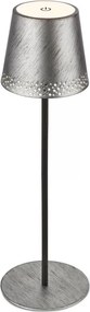 Brilo - LED ładowalna dotykowa lampka biurkowa KIKI LED/2,6W/5V IP44 2600 mAh srebrna