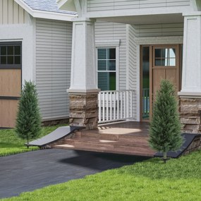 HOMCOM Zestaw 2 sztuk Sztucznych Roślin, Cyprysów z 831 Liśćmi, Wielofunkcyjne, Zielony