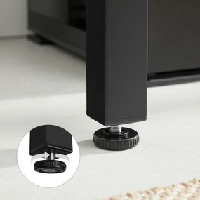 Czarny stół jadalny z blatem w dekorze dąb artisan TESSA 120x60 cm