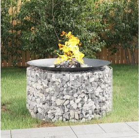 Palenisko gabionowe okrągłe Ø 100 cm z ocynkowanej stali do ogrodu i na taras