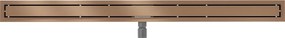 Mexen Flat M13 odpływ liniowy 2w1 130 cm, miedź szczotkowana - 1C10130