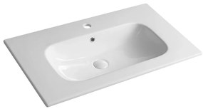 Biała ceramiczna umywalka 81x46,5 cm Piedra – Sapho