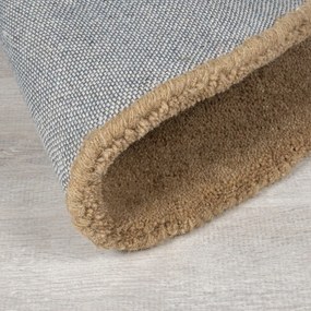 Szarobeżowy wełniany chodnik tkany ręcznie 80x230 cm Mia Ellipse – Flair Rugs