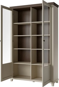 Witryna EVANDRO 200 x 126 cm Stojąca, Nowoczesna witryna do salonu, Beżowy