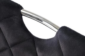 Krzesło tapicerowane K578 VELVET czarne HALMAR