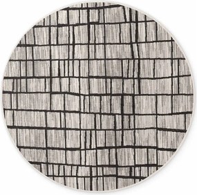 Czarno-kremowy okrągły dywan odpowiedni na zewnątrz ø 200 cm Haringey Crouch – Ted Baker