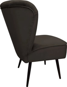 Fotel PRL tkanina Welur nogi metalowe : Kolor nogi - Czarna stożek, Kolor tkaniny - VELVET - MG05