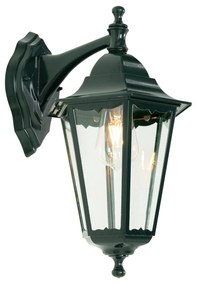 Klasyczna latarnia ścienna zewnętrzna ciemnozielona IP44 - New Orleans dół