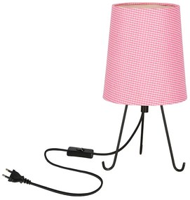 Różowa lampka stołowa z abażurem - D246 Z1-M84
