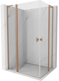 Mexen Mist L Duo kabina prysznicowa uchylna 105 x 95 cm, transparent, miedź szczotkowana - 8A4L-105-095-65-00