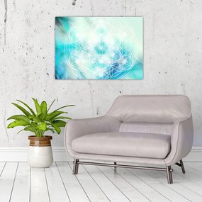 Obraz - Merkaba w turkusowym tle (70x50 cm)