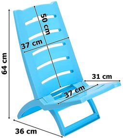 Krzesło niebieskie ogrodowe E5-M93